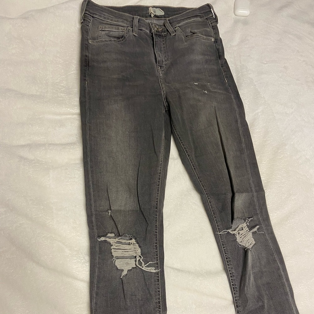 Jamie top shop jeans in grey